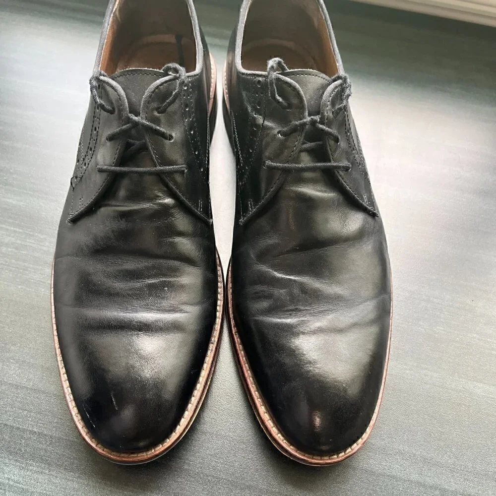 Johnston & Murphy Men's Bradford Cap Toe Black Size 10.5 EUC